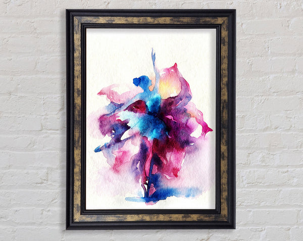 Blue Pink Ballerina 7 Framed Print