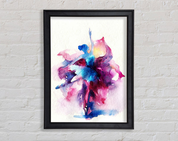 Blue Pink Ballerina 7 Framed Print