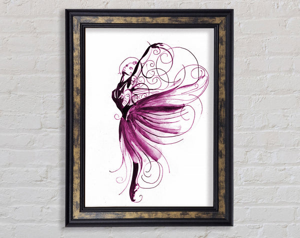 Purple Ballerina 2 Framed Print