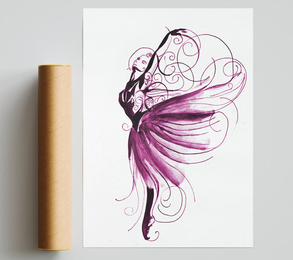 Purple Ballerina 2 Print