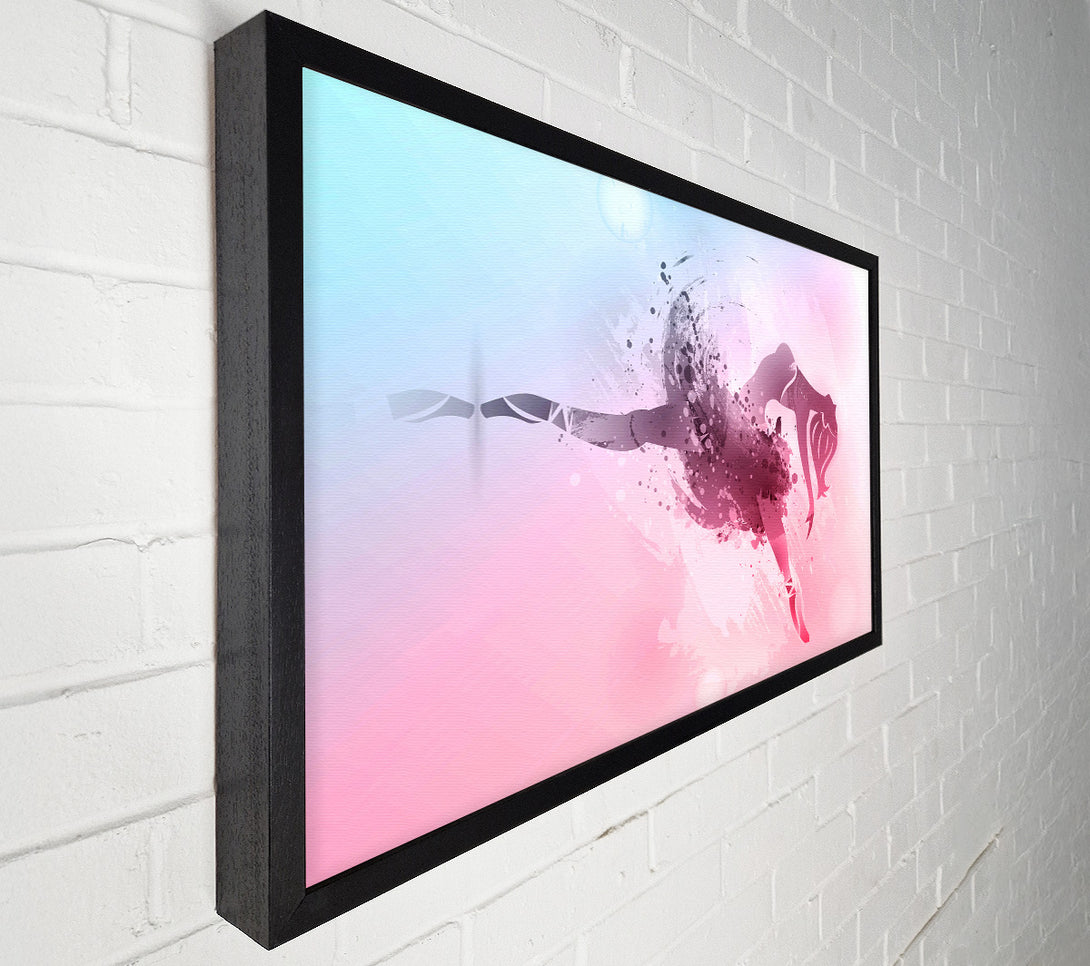 A Canvas Print of Blue Pink Ballerina 6 Canvas Print
