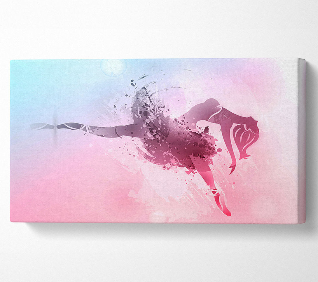  A Canvas Print of Blue Pink Ballerina 6 Canvas Print