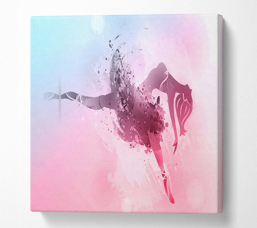  A Canvas Print of Blue Pink Ballerina 6 Canvas Print