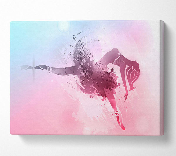  A Canvas Print of Blue Pink Ballerina 6 Canvas Print