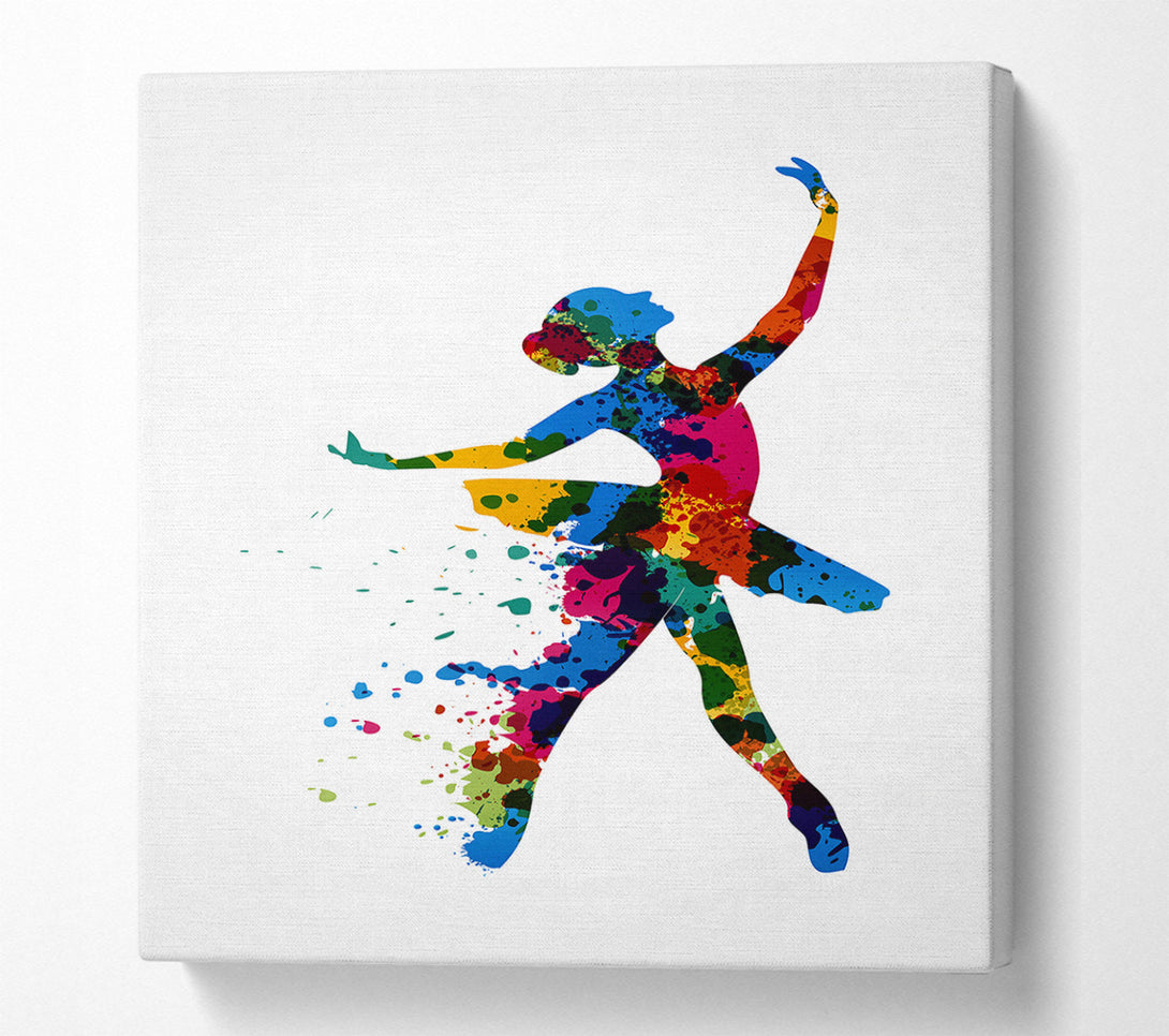  A Canvas Print of Rainbow Ballerina 1 Canvas Print