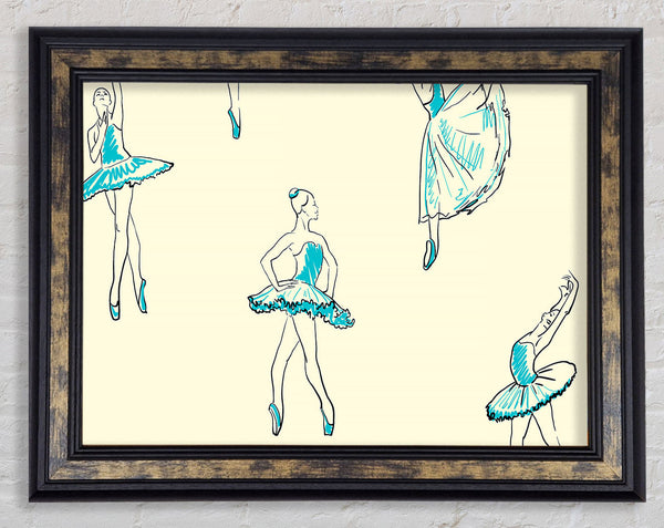 Blue Ballerina 7 Framed Print