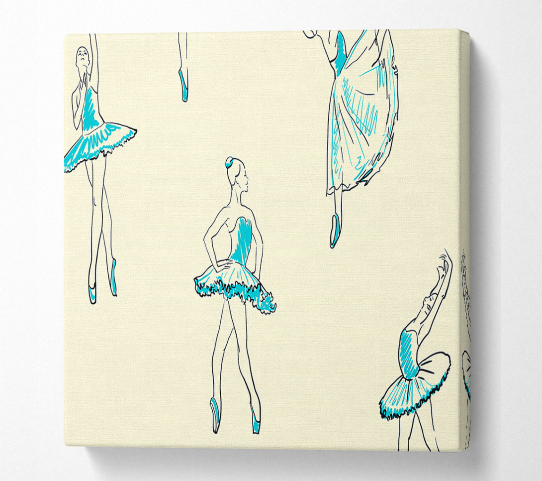  A Canvas Print of Blue Ballerina 7 Canvas Wall Art