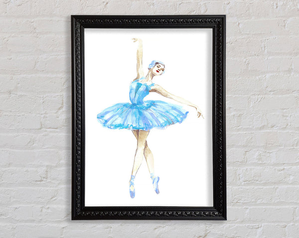 Blue Ballerina 5 Framed Print