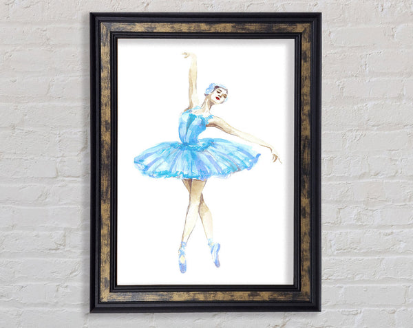 Blue Ballerina 5 Framed Print
