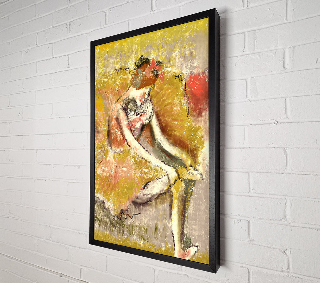 A Canvas Print of Golden Ballerina 1 Canvas Print