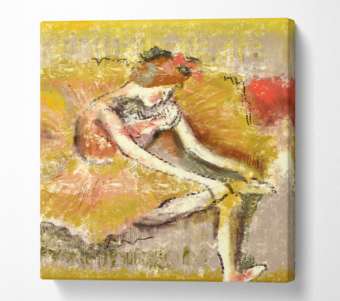  A Canvas Print of Golden Ballerina 1 Canvas Print