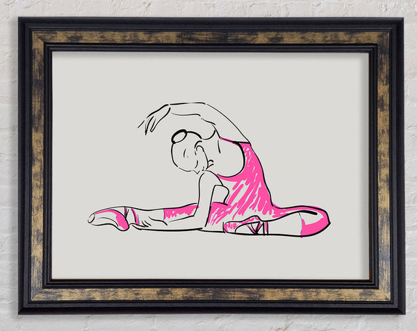 Grey Pink Ballerina 2 Framed Print