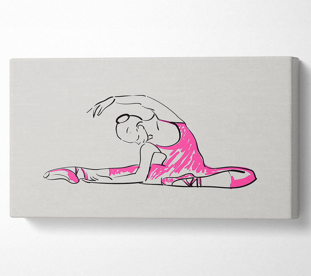  A Canvas Print of Grey Pink Ballerina 2 Canvas Wall Art