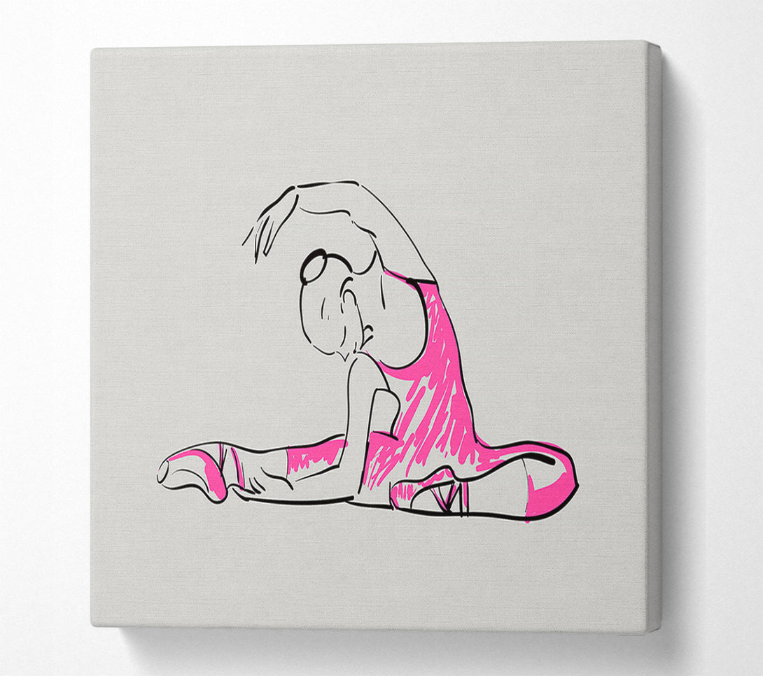  A Canvas Print of Grey Pink Ballerina 2 Canvas Wall Art