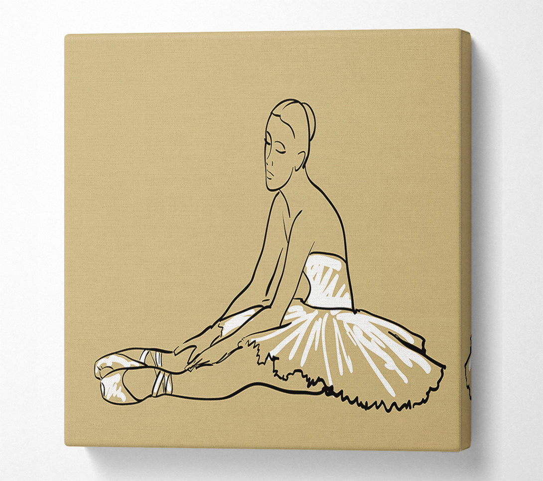  A Canvas Print of Beige White Ballerina 4 Canvas Art