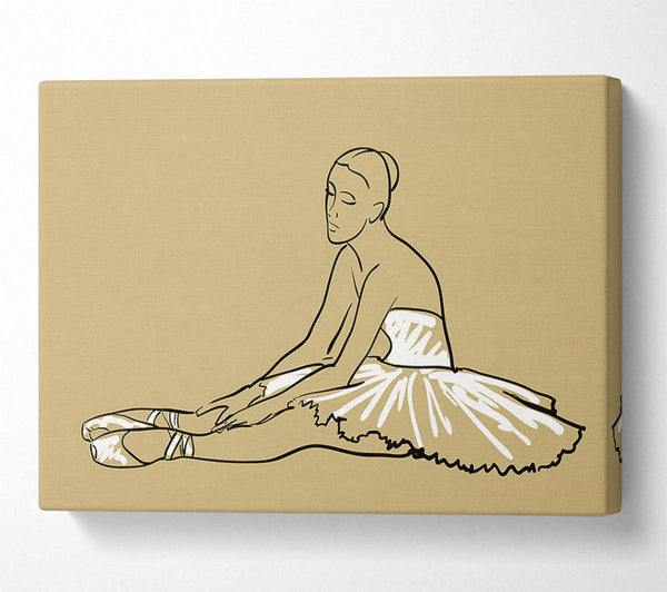  A Canvas Print of Beige White Ballerina 4 Canvas Art