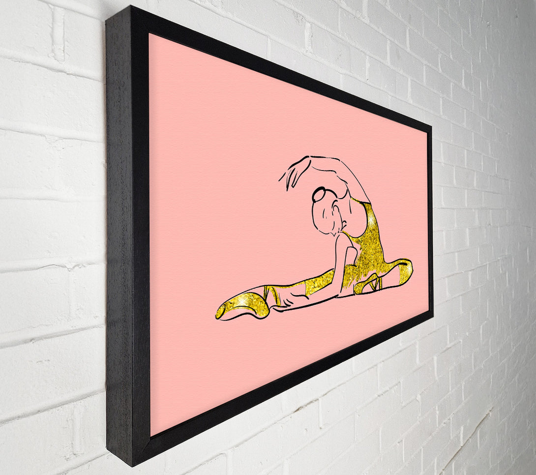  A Canvas Print of Golden Pink Ballerina 4 Canvas Art
