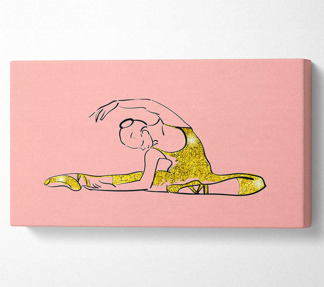  A Canvas Print of Golden Pink Ballerina 4 Canvas Art
