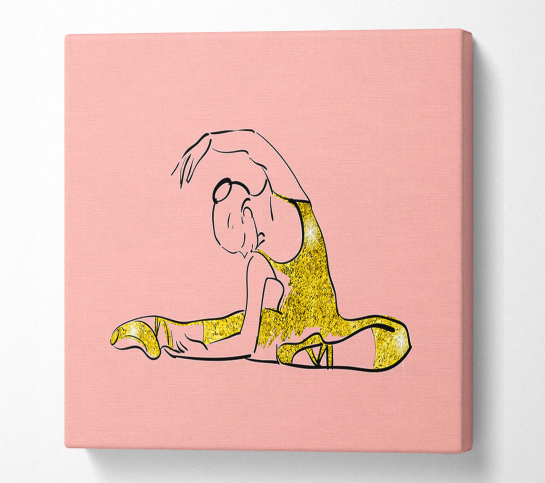  A Canvas Print of Golden Pink Ballerina 4 Canvas Art