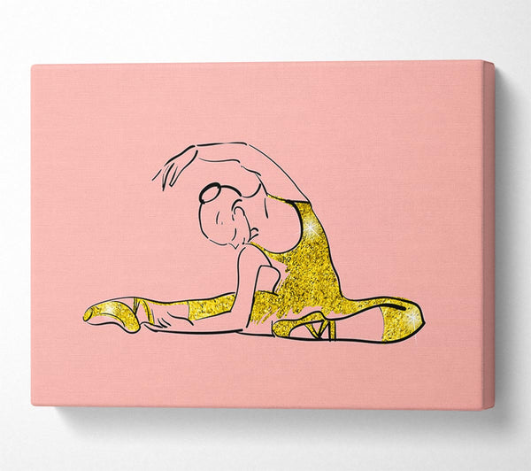  A Canvas Print of Golden Pink Ballerina 4 Canvas Art