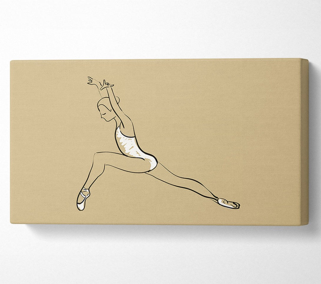  A Canvas Print of Beige White Ballerina 5 Canvas Print