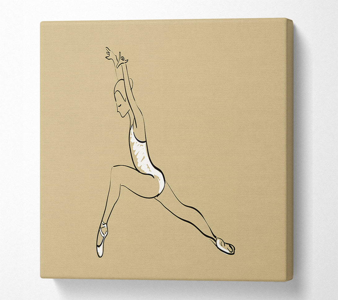  A Canvas Print of Beige White Ballerina 5 Canvas Print