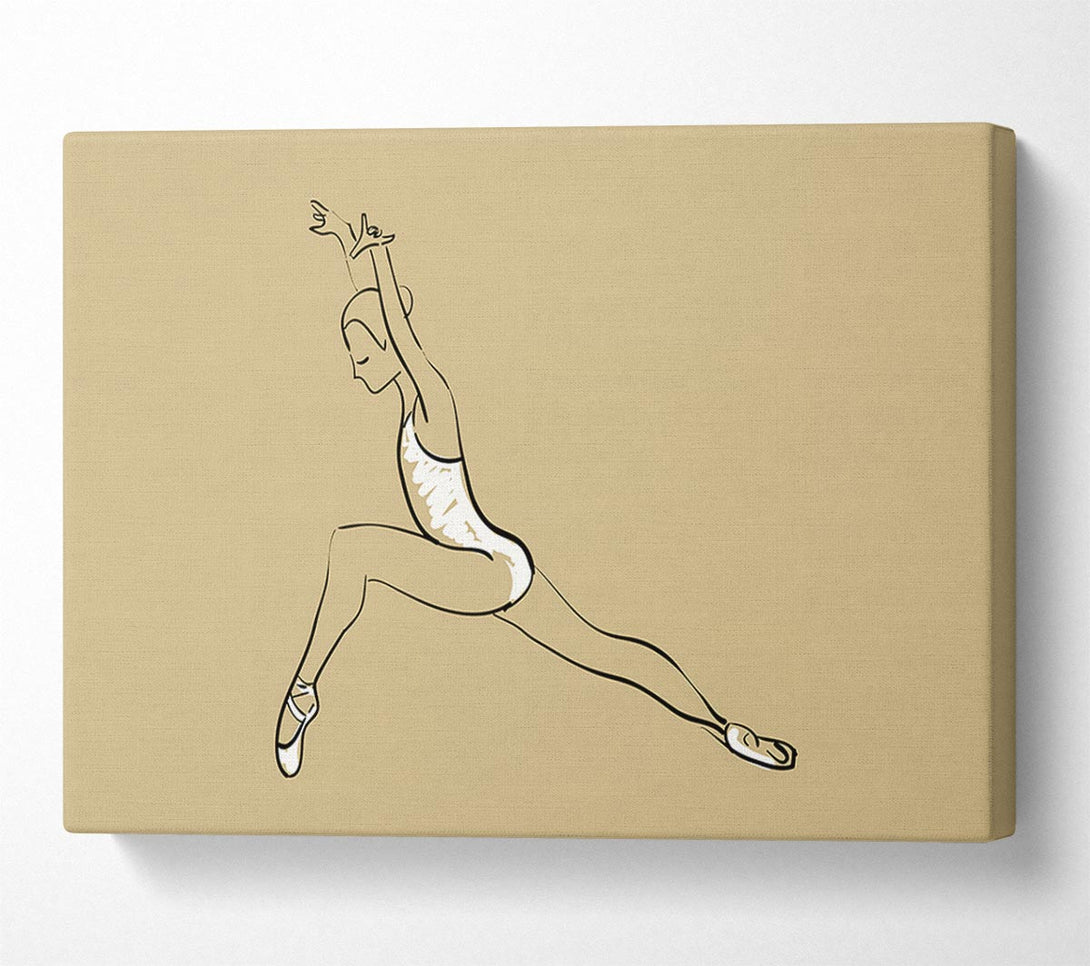  A Canvas Print of Beige White Ballerina 5 Canvas Print