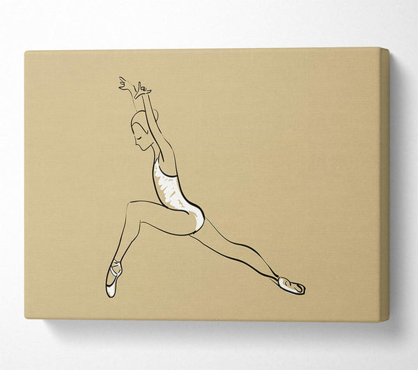  A Canvas Print of Beige White Ballerina 5 Canvas Print