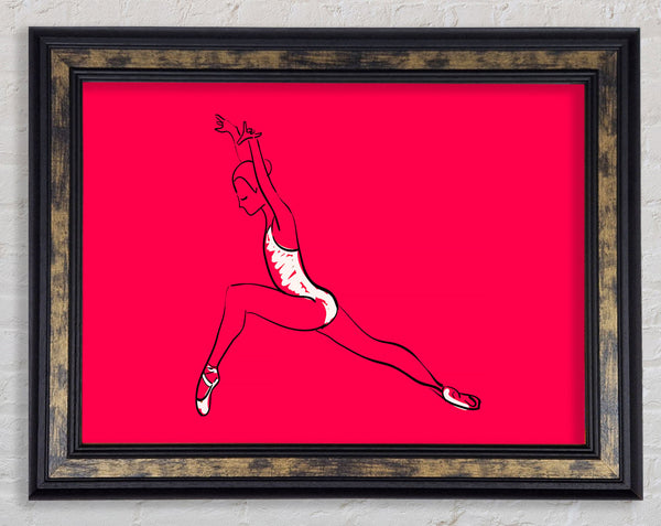 Pink White Ballerina 6 Framed Print