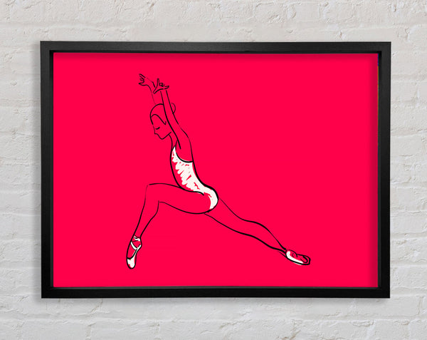 Pink White Ballerina 6 Framed Print