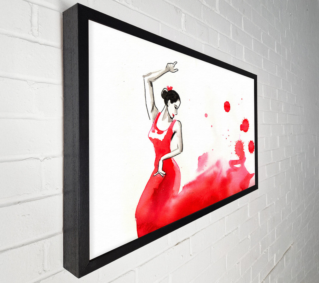  A Canvas Print of Spanish Flamenco Dancer Canvas Print