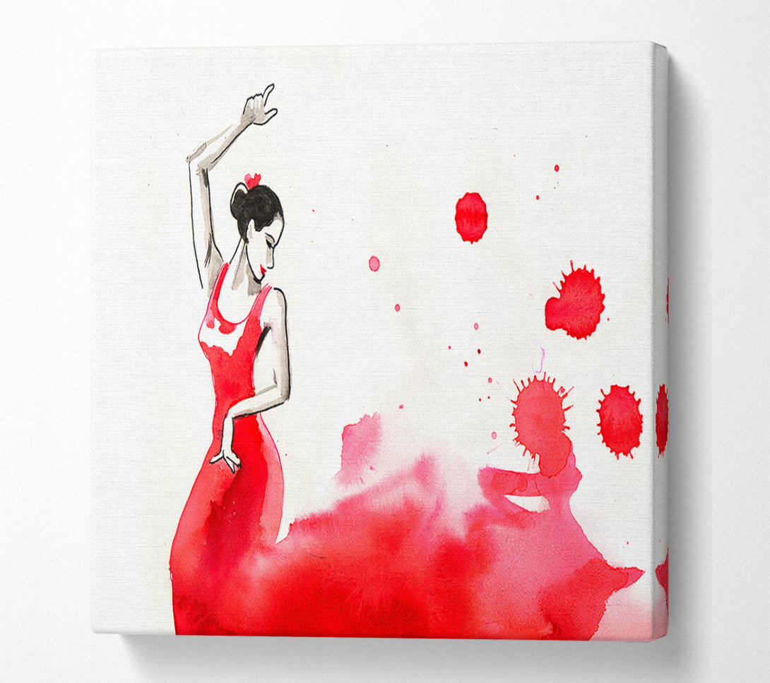  A Canvas Print of Spanish Flamenco Dancer Canvas Print