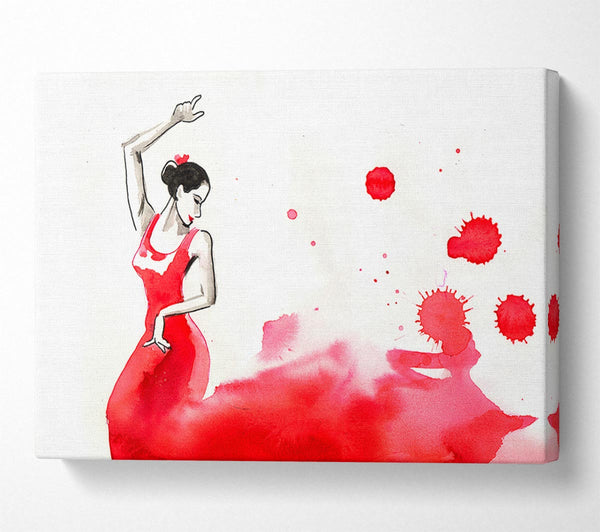  A Canvas Print of Spanish Flamenco Dancer Canvas Print