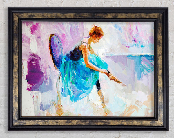 Blue Pink Ballerina 4 Framed Print