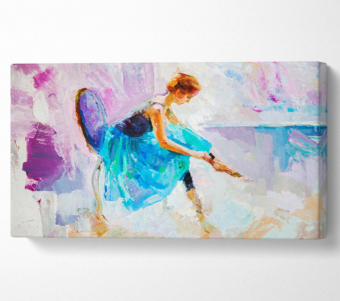  A Canvas Print of Blue Pink Ballerina 4 Canvas Wall Art