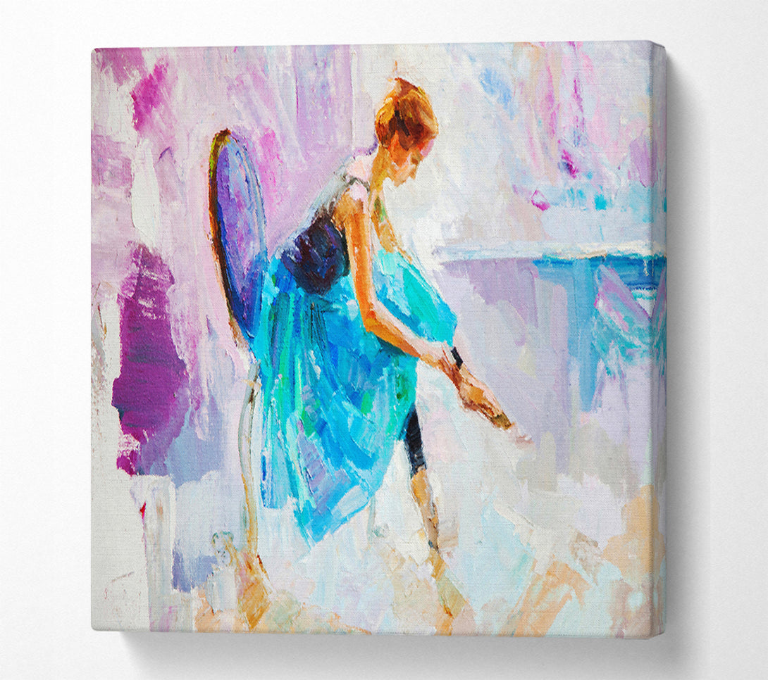  A Canvas Print of Blue Pink Ballerina 4 Canvas Wall Art