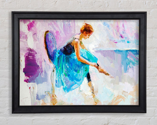 Blue Pink Ballerina 4 Framed Print