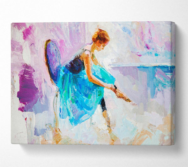  A Canvas Print of Blue Pink Ballerina 4 Canvas Wall Art