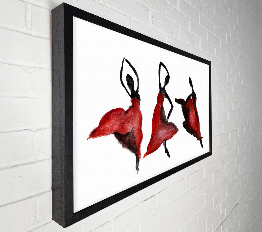  A Canvas Print of Red Ballarinas Canvas Print