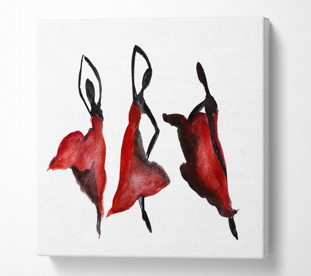  A Canvas Print of Red Ballarinas Canvas Print