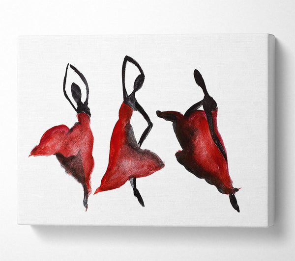 Red Ballarinas Canvas Print