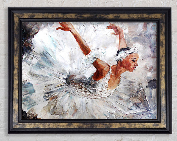 White Ballerina 2 Framed Print