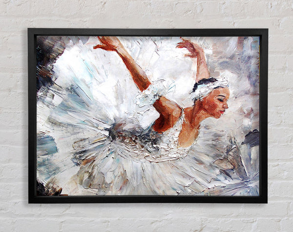 White Ballerina 2 Framed Print