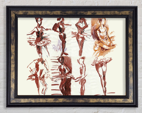 Graceful ballerina Framed Print