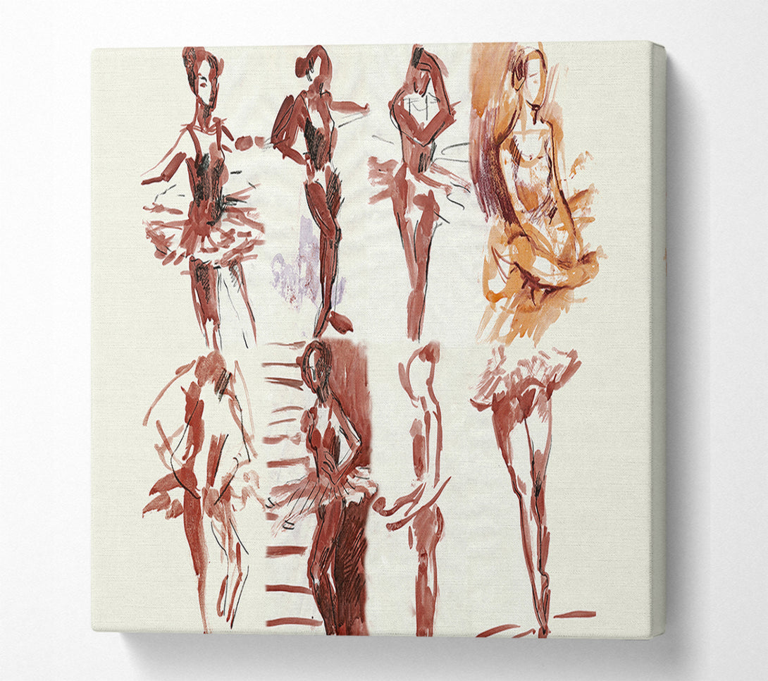  A Canvas Print of Graceful ballerina Canvas Print