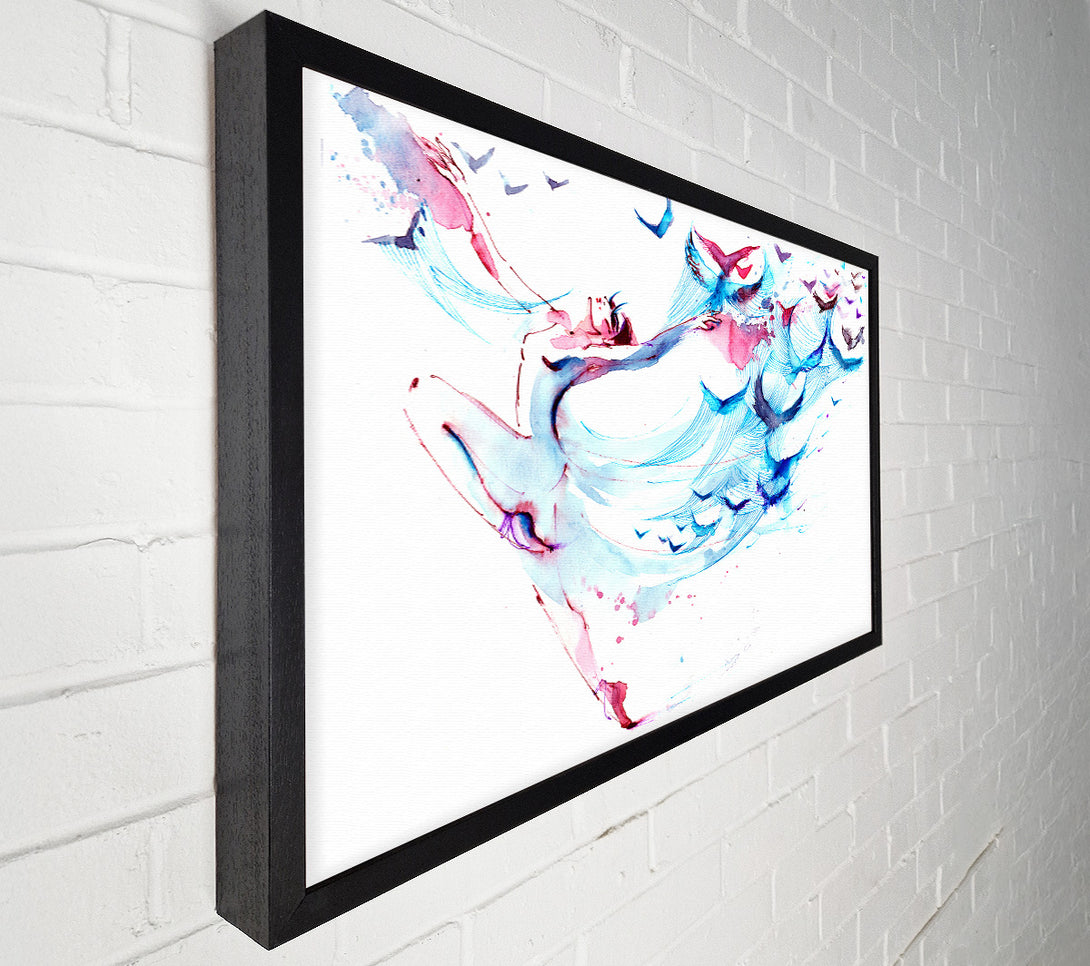  A Canvas Print of Blue Pink Ballerina 3 Canvas Art
