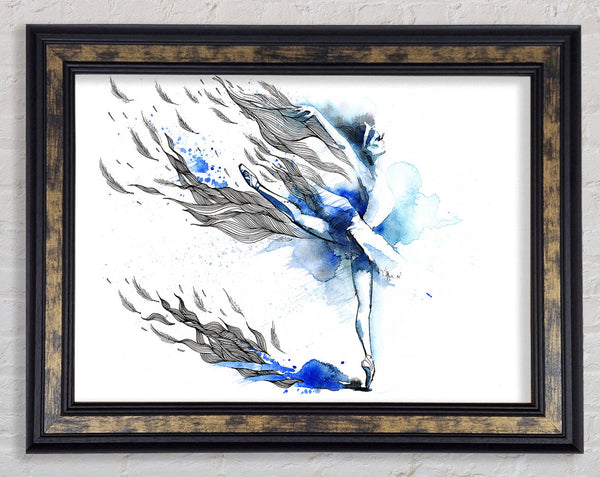 Blue Ballerina 12 Framed Print