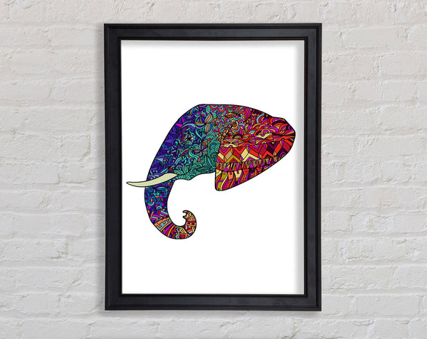 Indian Elephant Head Framed Print