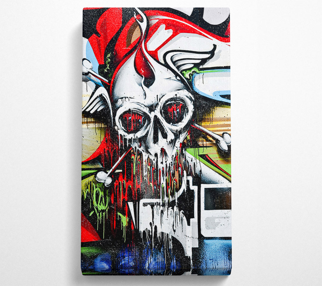  A Canvas Print of Melting Skull Canvas Print