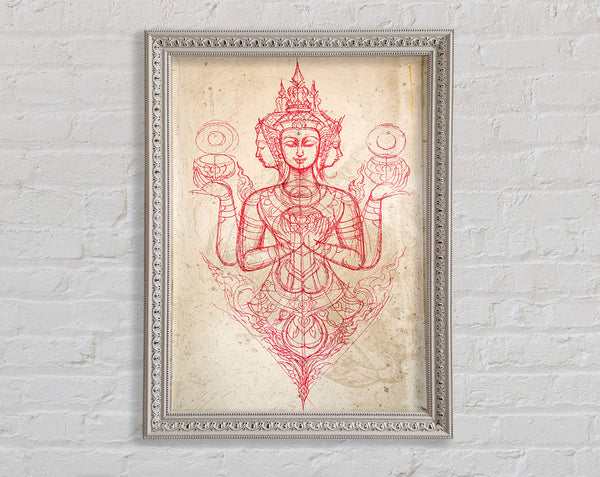 Hindu God Brahma Framed Print
